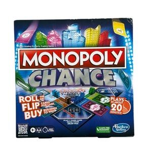 Monopoly Chance Kids Family Board Game Screen-Free Fun.